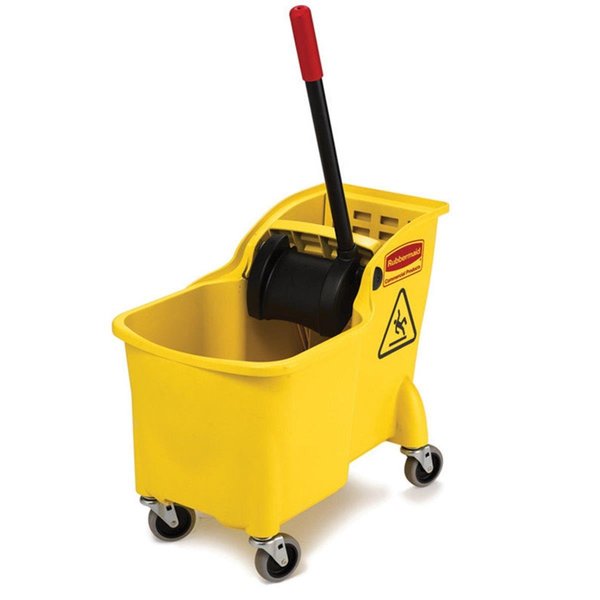 Rubbermaid 31 qt Wheeled Wringer Mop Bucket - Yellow RU4412